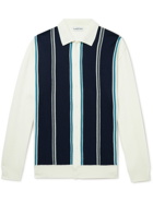 Flagstuff - Striped Wool Cardigan - White