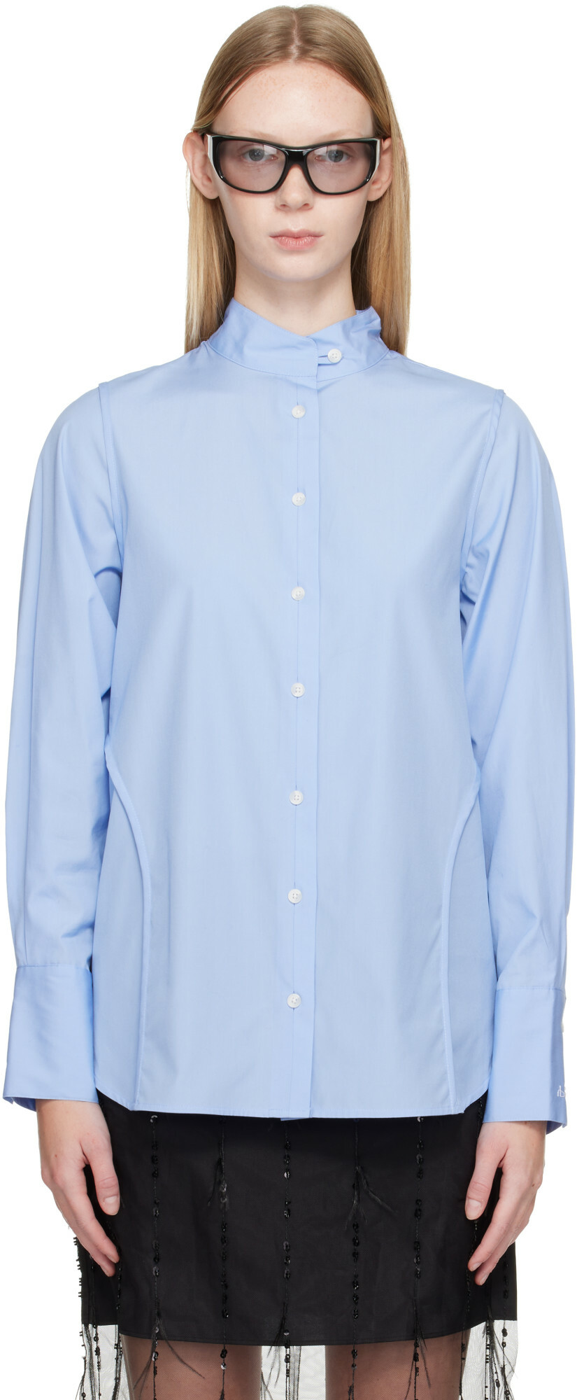 rag & bone Blue Vala Poplin Shirt