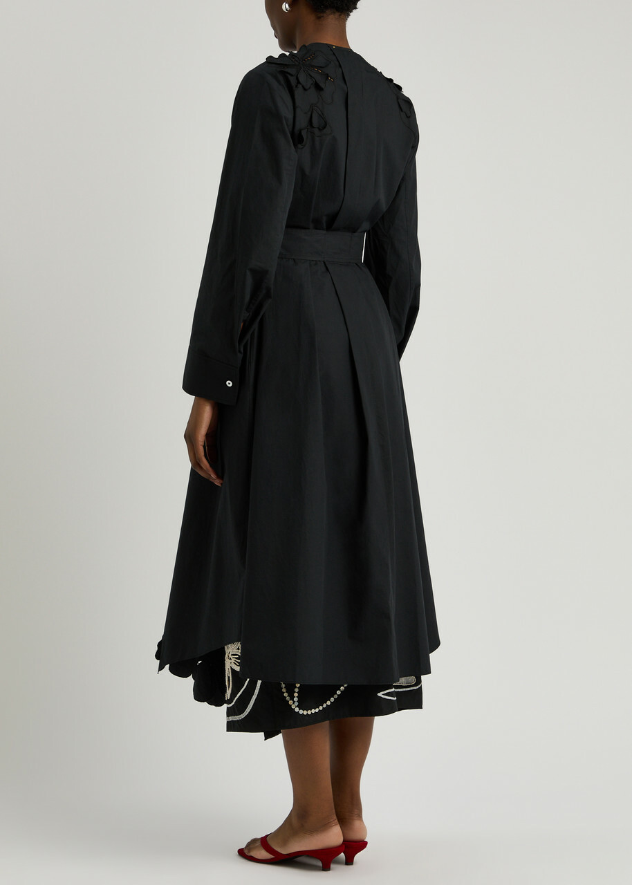 Forte_forte Broderie-anglaise Cotton-poplin Jacket Black