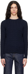 AURALEE Navy Big Sweater
