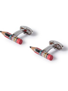 Paul Smith - Silver-Tone and Enamel Cufflinks