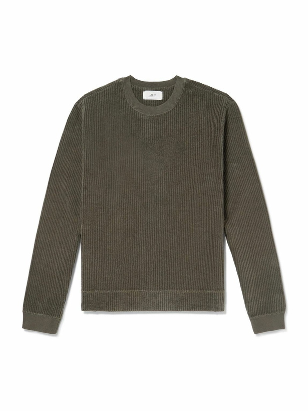 Photo: Mr P. - Organic Cotton-Corduroy Sweatshirt - Green