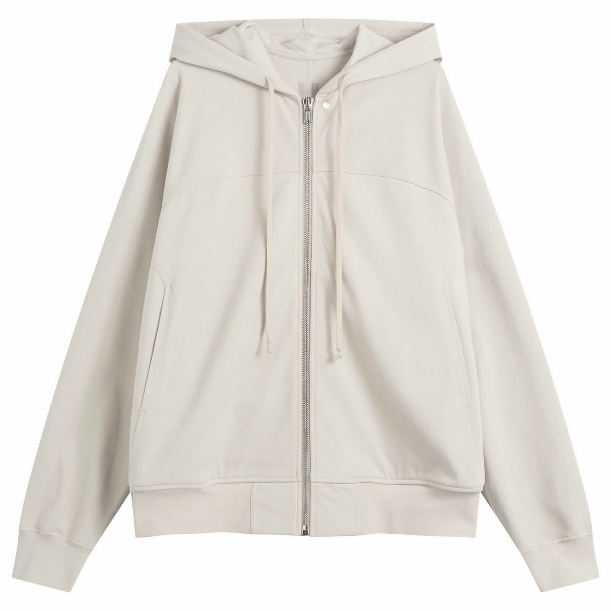 Rick Owens Men's Zip Hoodie in Pearl