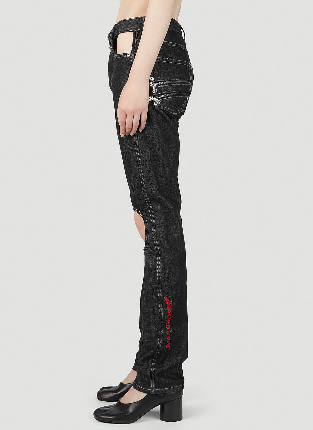 Vivienne Westwood - Cut Out Jeans in Black Vivienne Westwood