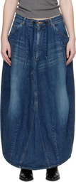 NEEDLES Navy H.D. Denim Midi Skirt