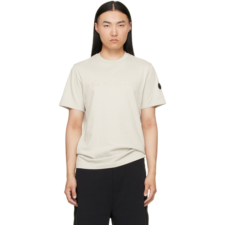 Photo: Moncler Gray Logo Cotton T-shirt