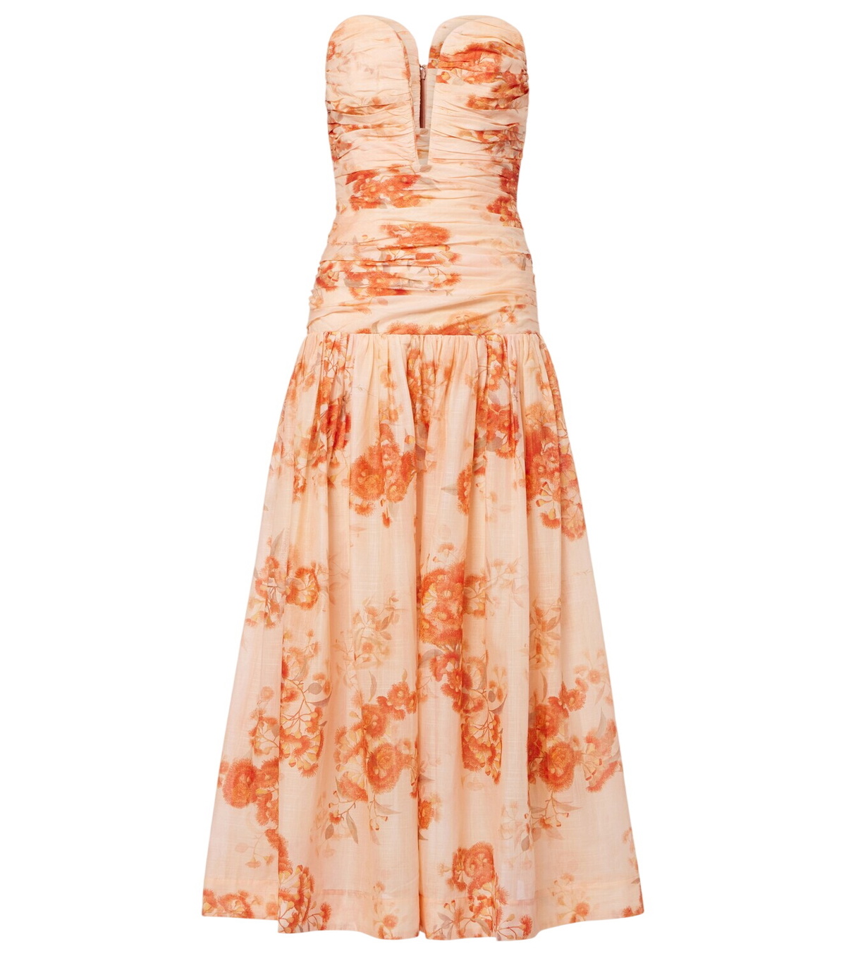 Zimmermann Pavilion linen and silk midi dress Zimmermann Zimmermann Pavilion linen and silk midi dress Zimmermann