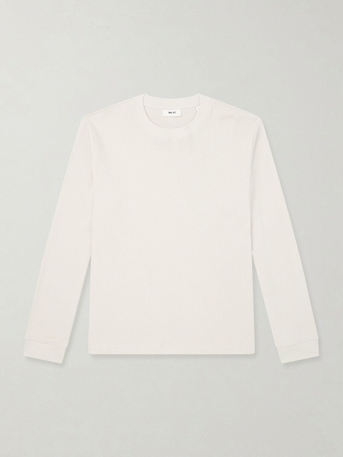 NN07 - Jett 30035 Waffle-Knit Organic Cotton Sweater - Neutrals