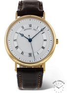 BREGUET - Pre-Owned 2011 Classique Automatic 35.5mm 18-Karat Gold and Alligator Watch, Ref. No. 5930BA/12/986