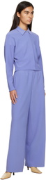 Birrot Blue Cropped Cardigan