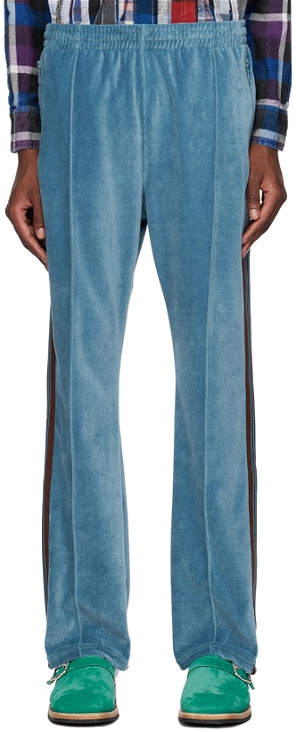 Photo: NEEDLES Blue Embroidered Track Pants