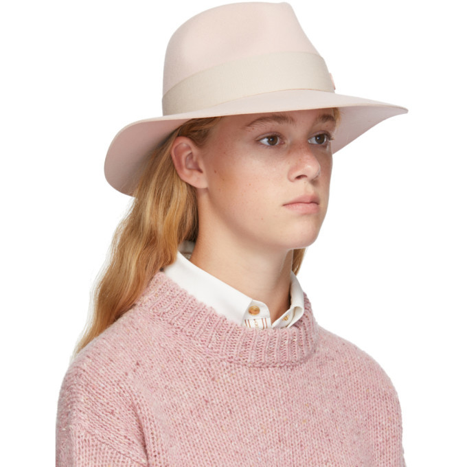 Maison Michel Pink Felt Rico Hat Maison Michel