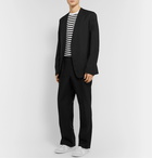 Maison Margiela - Black Collarless Wool Blazer - Black