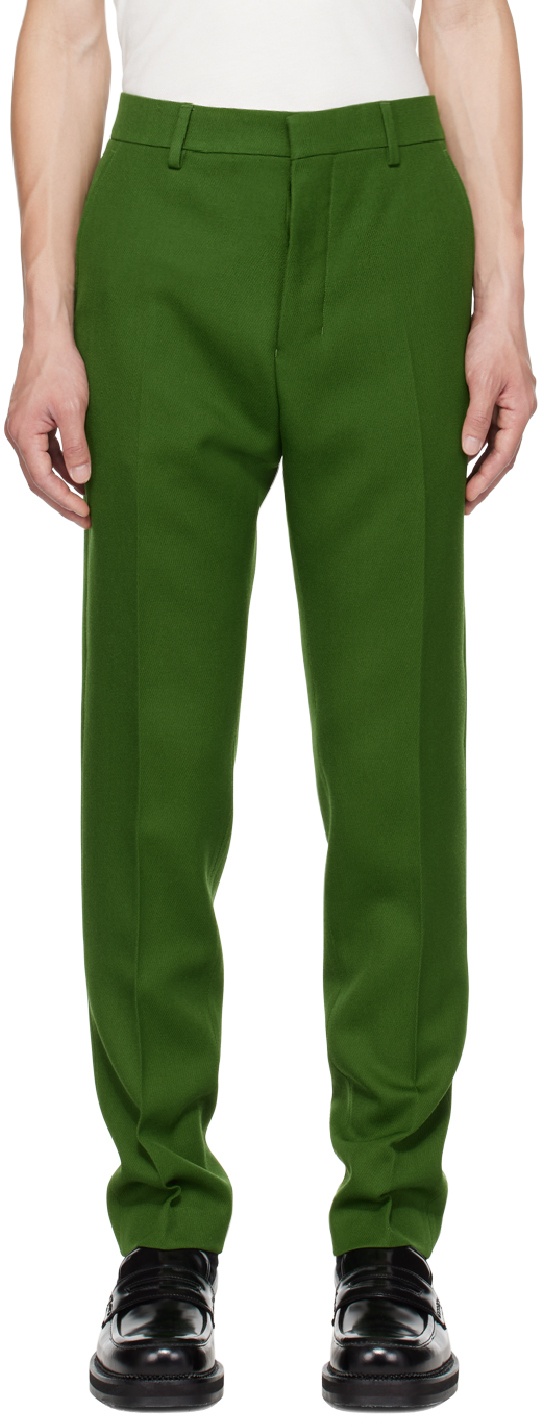 HELL BUNNY EVELYN CIGARETTE PANTS GREEN