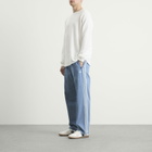 Adidas Men's Denim Firebird Track Pants in Light Blue
