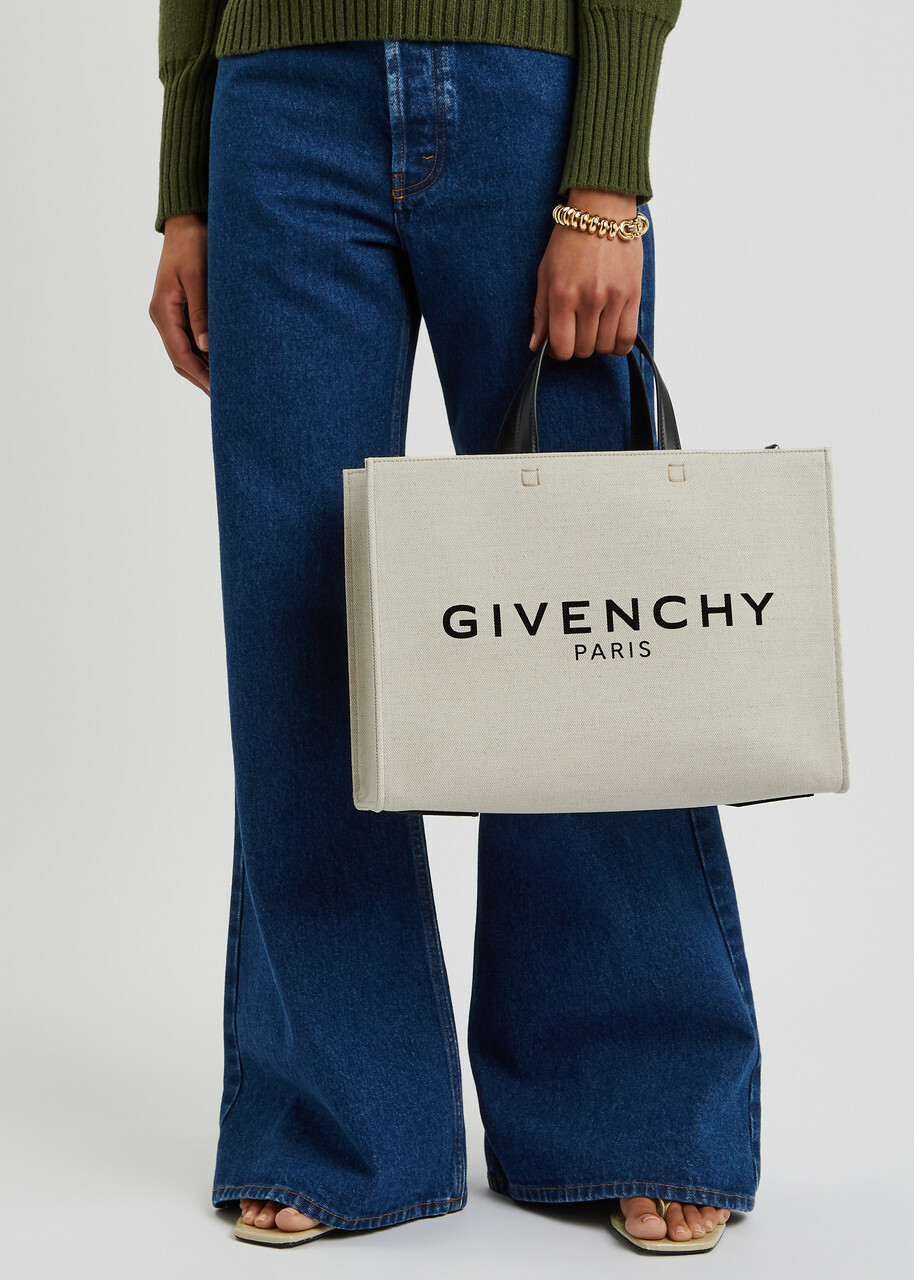 Givenchy G-Tote Medium Logo Canvas bag - Beige - One Size