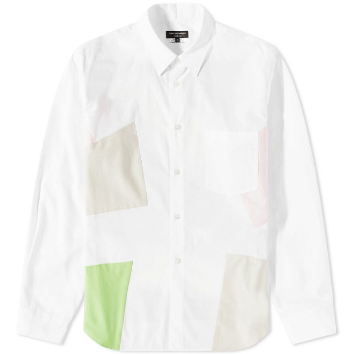 Photo: Comme des Garçons Homme Plus Men's Multi Patch Shirt in White/Multi