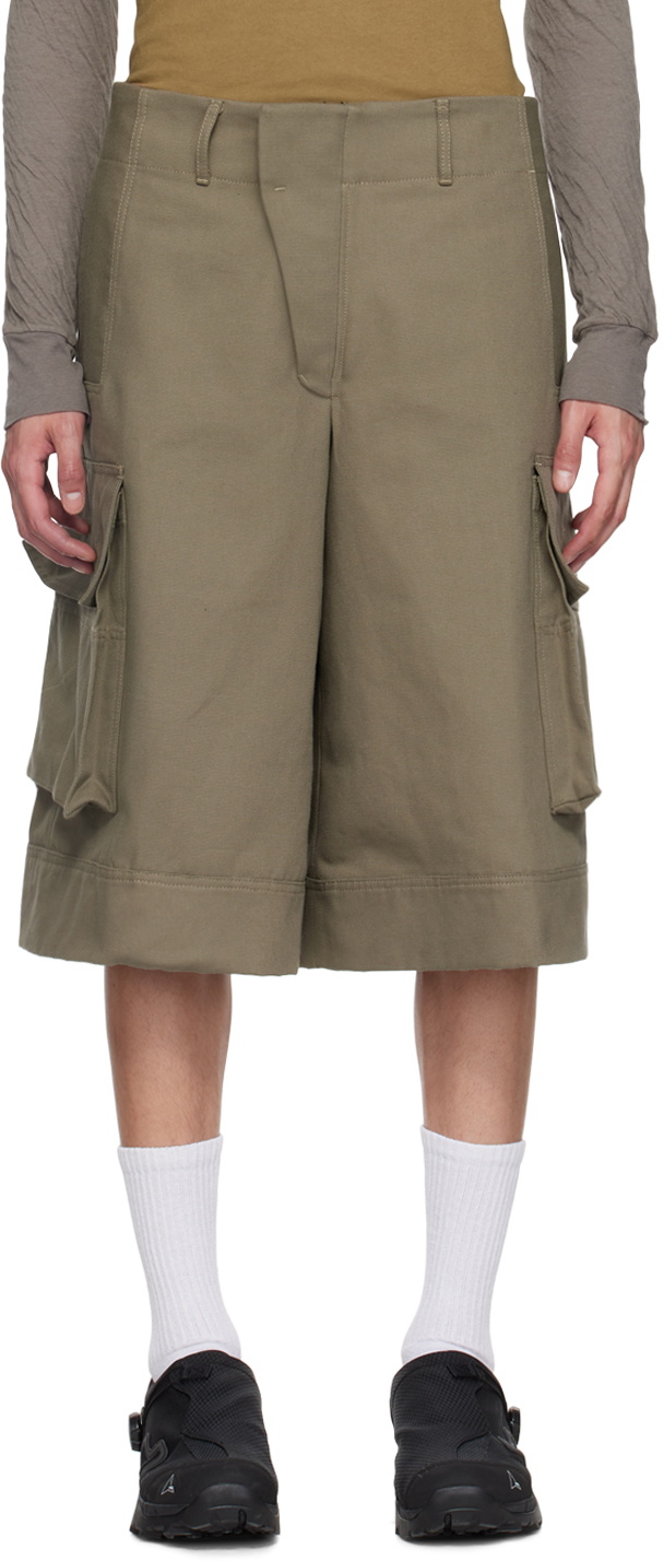 BRYAN JIMENÈZ Khaki Pocket Shorts