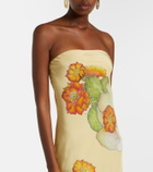Rodarte Scarf-detail floral silk crêpe gown