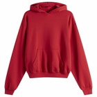 SKIMS Women's Cotton Fleece Classic Zip Up Hoodie in Washed Red