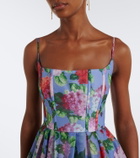 Carolina Herrera Floral silk crêpe cocktail dress