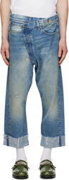 R13 Blue Crossover Jeans