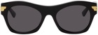 Bottega Veneta Black Shiny Sunglasses
