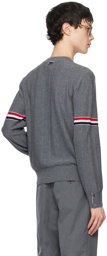 Thom Browne Gray Pinched Seam Sweater