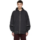 Alexander McQueen Grey Zip-Up Hoodie