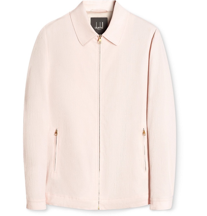 Photo: Dunhill - Cotton-Seersucker Blouson Jacket - Pink