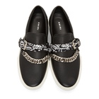 AMIRI Black Bandana Chain Slip-On Sneakers