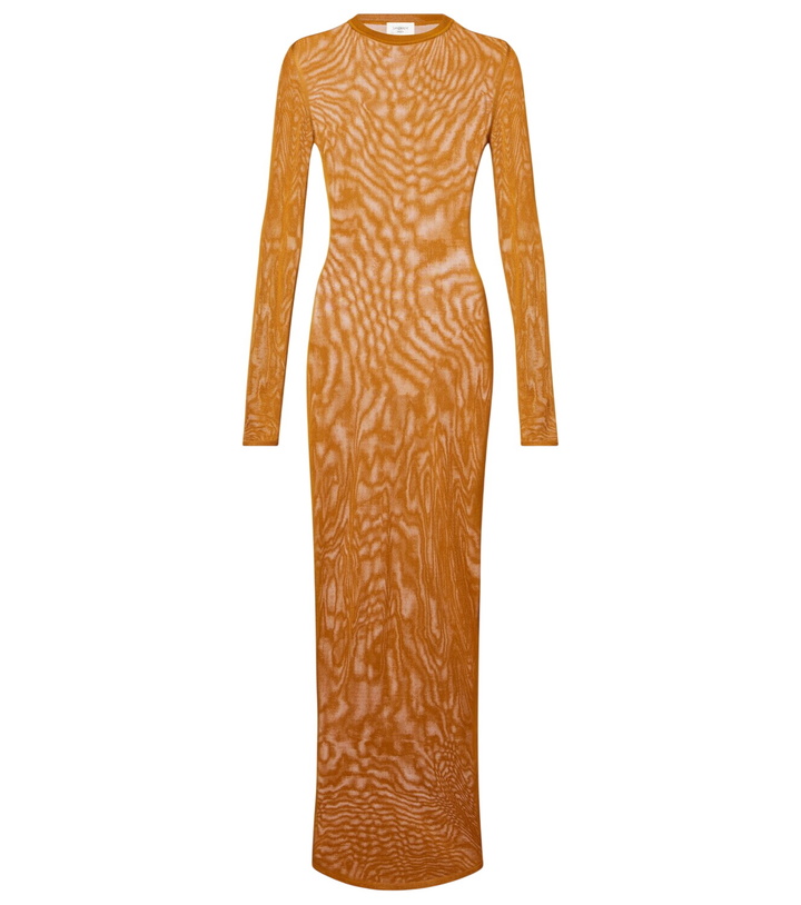 Photo: Saint Laurent Knitted semi-sheer maxi dress