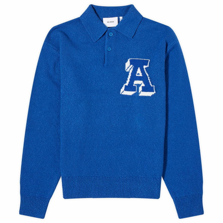 Photo: Axel Arigato Men's Team Polo Sweater in Bright Blue