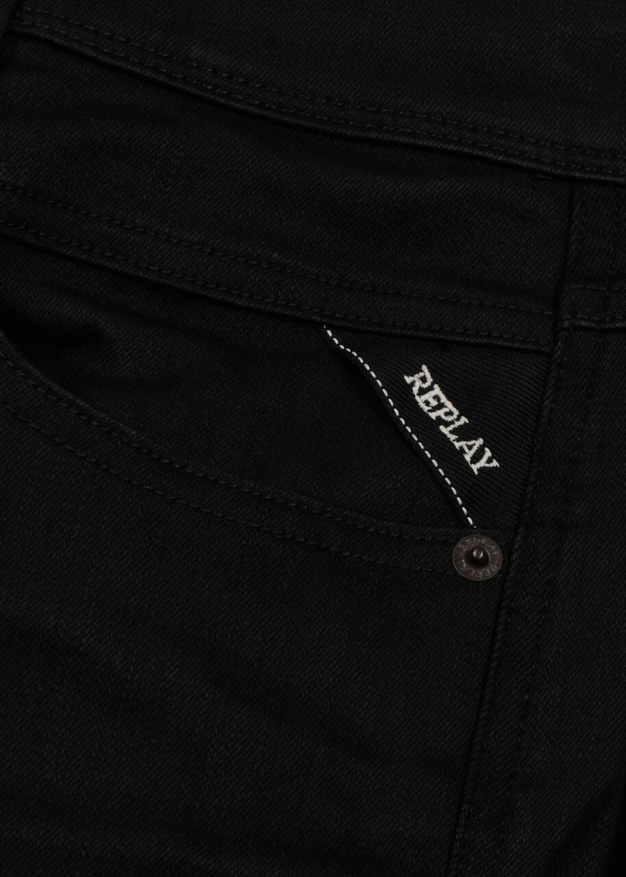 Replay Anbass Hyperflex Slim-leg Jeans Black