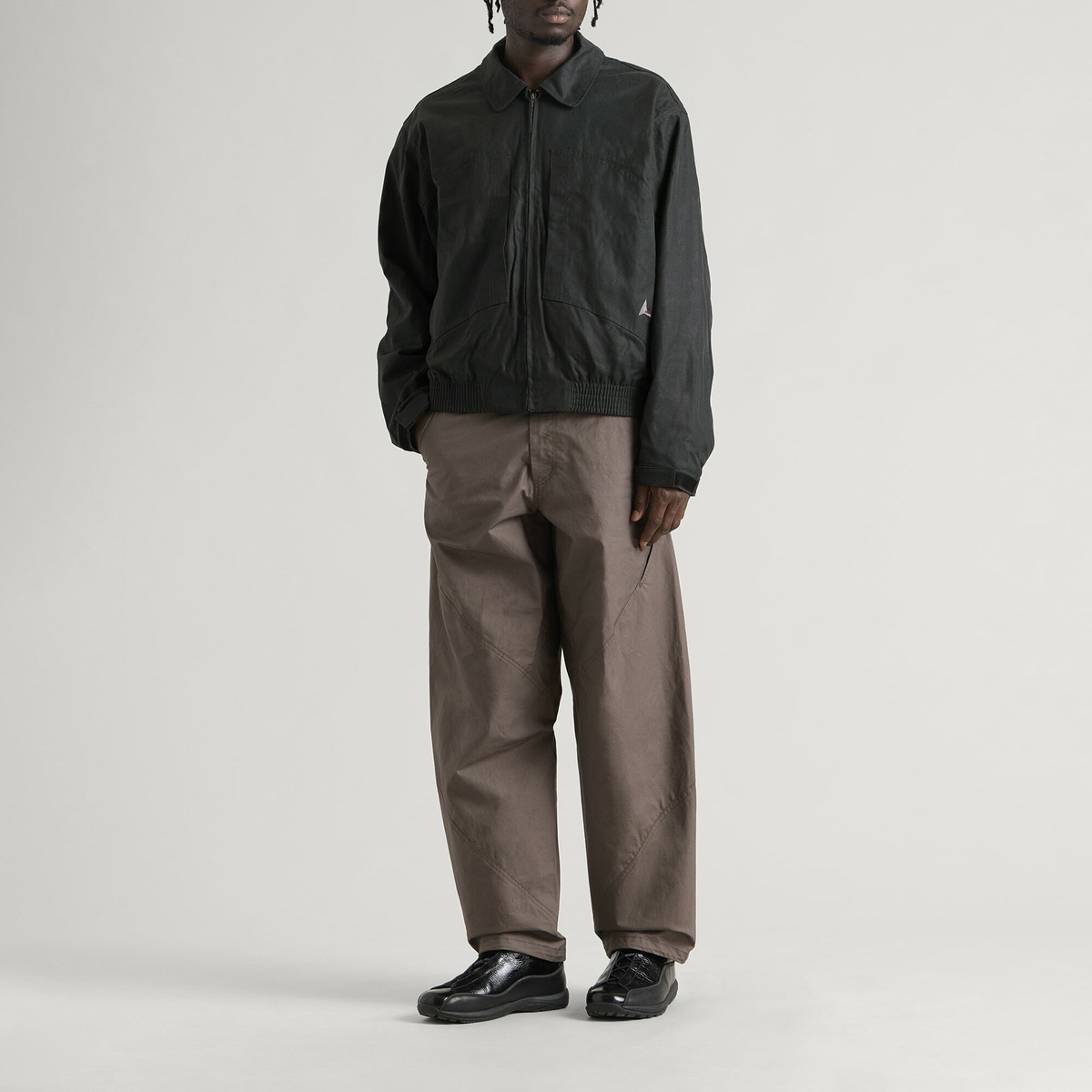 ROA Men's Pilot Waxed Canvas Jacket in Dark Green