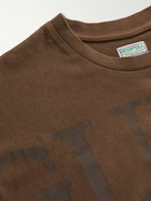 Guess USA - Logo-Print Cotton-Jersey T-Shirt - Brown