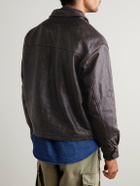 FrizmWORKS - Distressed Leather Jacket - Brown