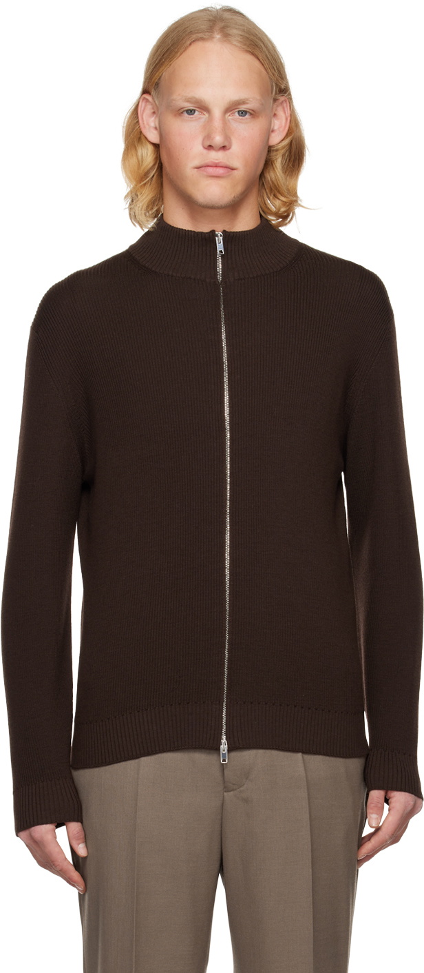 Sweaters Second Base Second/Layer Brown Zip Sweater Second/Layer