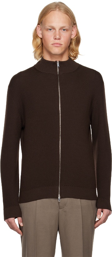 Photo: Second/Layer Brown Zip Sweater