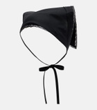 Faithfull Emilia lace-trimmed cotton scarf