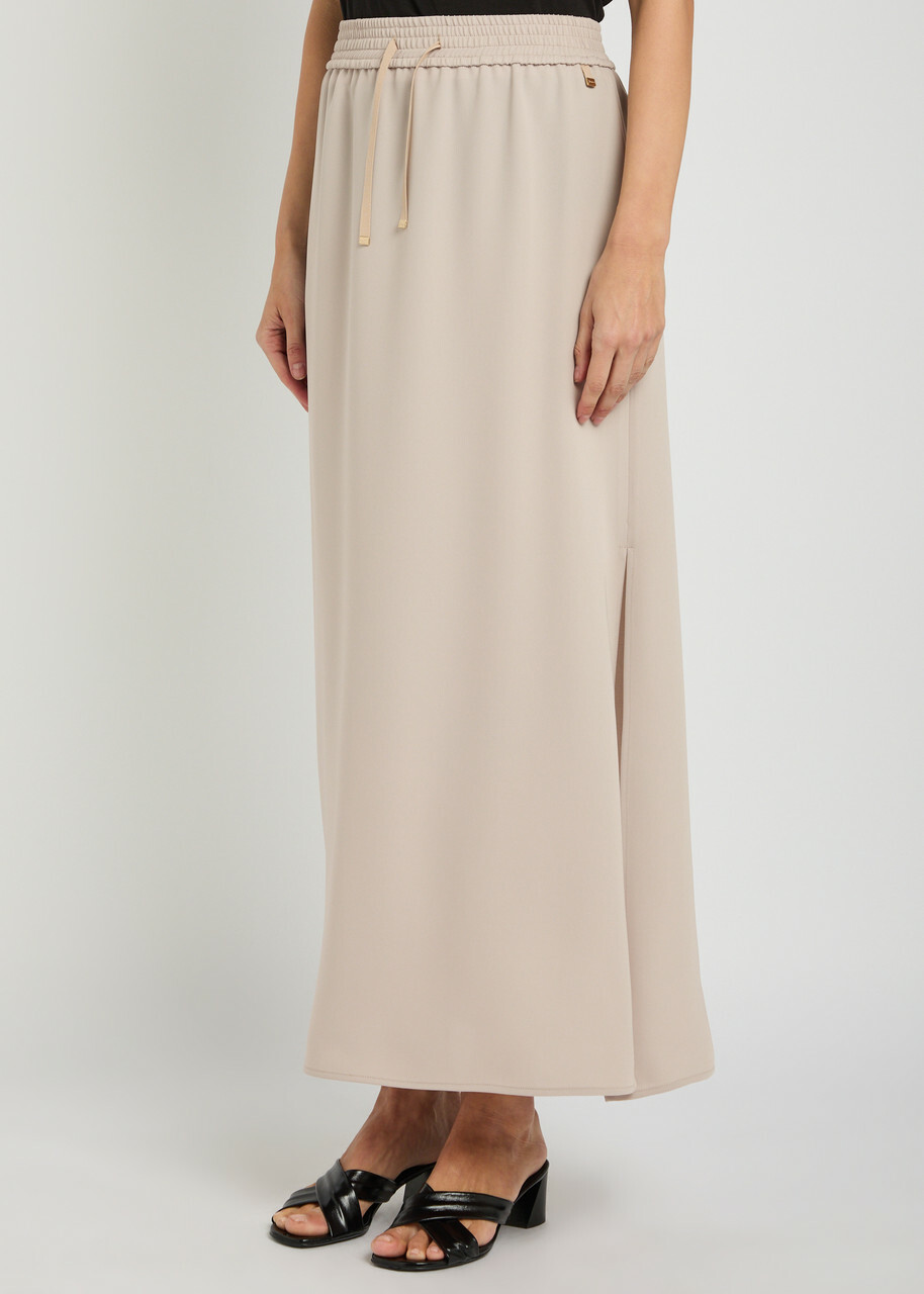 Herno Crepe Midi Skirt Cream