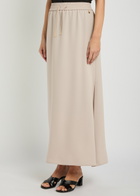 Herno Crepe Midi Skirt Cream