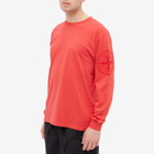 Stone Island Men's Long Sleeve Total Sleeve Logo T-Shirt in Red