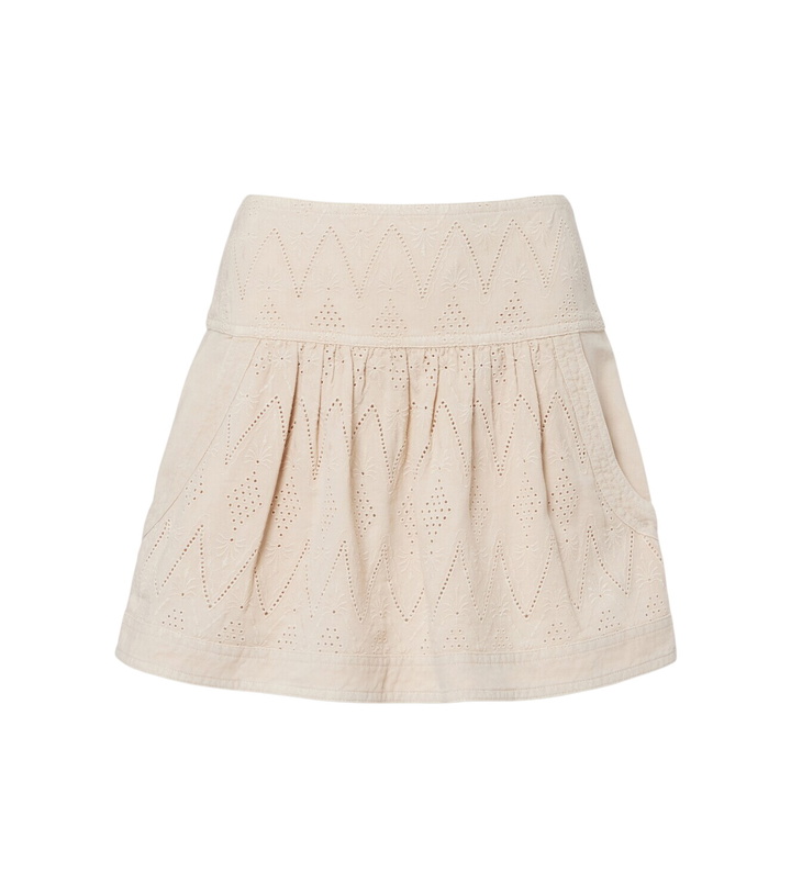 Photo: Marant Etoile Kelise broderie anglaise cotton miniskirt