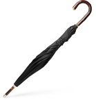 Francesco Maglia - Chestnut Wood-Handle Umbrella - Black