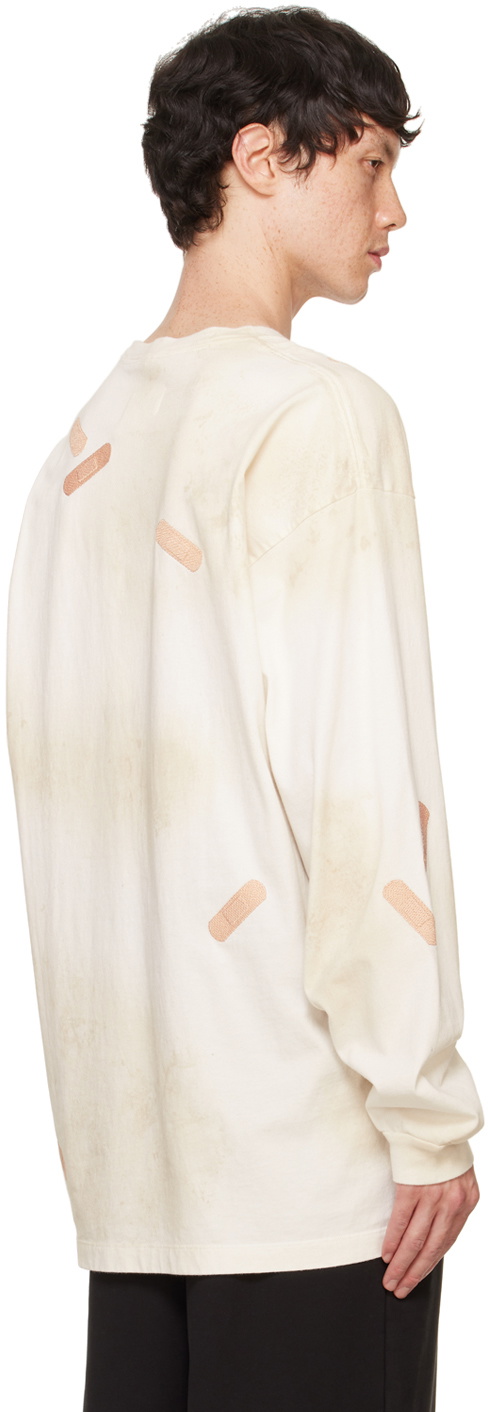 トップス doublet BANDAGE EMBROIDERY L/S T-SHIRT M doublet White Bandage Embroidery Long-Sleeve T-Shirt Doublet