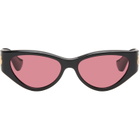 Valentino Black Cat-Eye Acetate Sunglasses