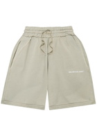 Mki Miyuki Zoku Uniform Logo-print Cotton-blend Shorts Dark Grey
