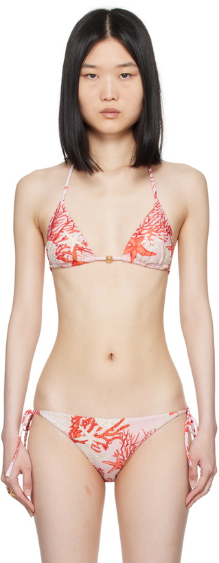 Photo: Versace Underwear Pink Barocco Sea Bikini Bottom