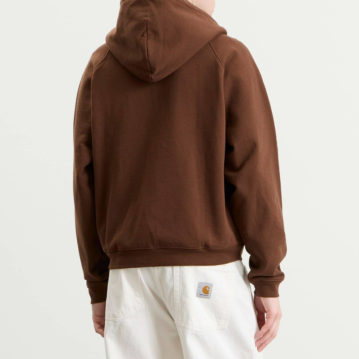 Dime Men's Classic Veins Zip Hoodie in Brown